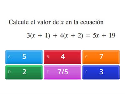 ECUACIONES DE PRIMER GRADO