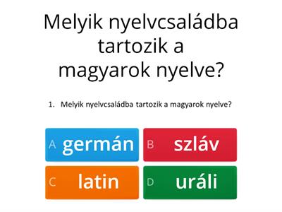 Magyar nyelv története