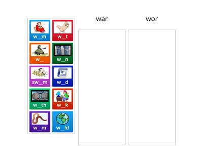 "War Words" -War vs. Wor