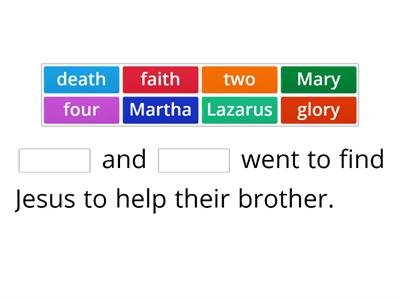 Fill-in the blanks and learn about Lazarus