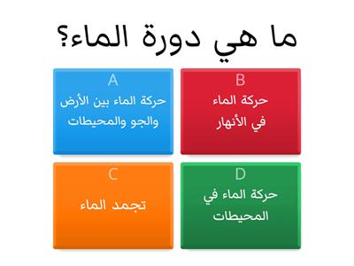 دورة الماء - هدف 1