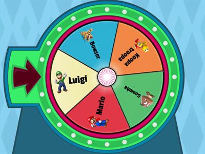 Mario spin the wheel