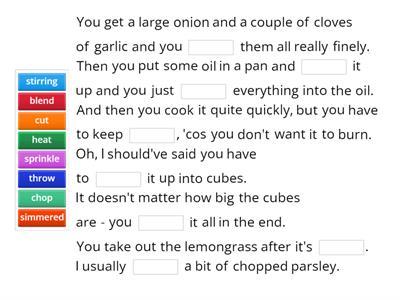 cooking verbs