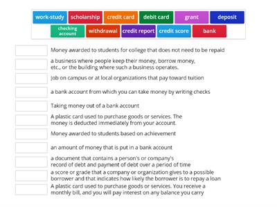 Financial Literacy Vocabulary Preview