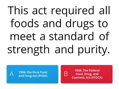 Pharmacy Law 1 - Acts & Amendments