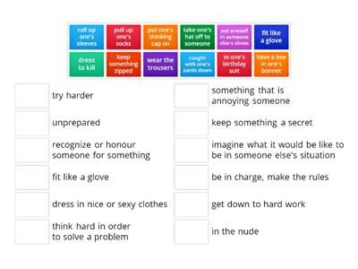 Clothing idioms