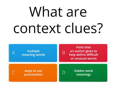 6th Grade Context Clues