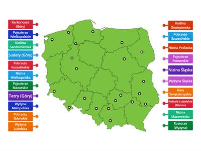 Mapa fizyczna Polski kl. 7