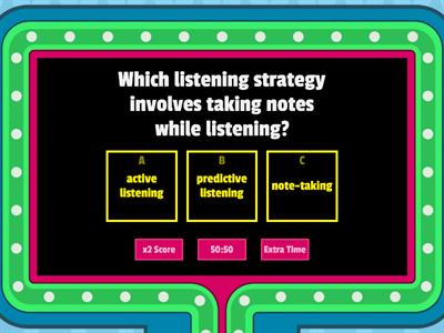 LISTENING STRATEGIES