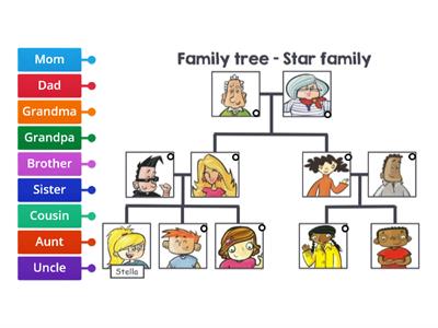 Family tree - Labelled diagram
