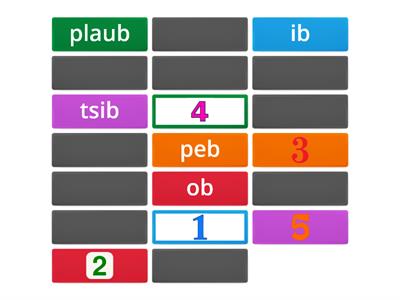 Matching Hmong numbers 1-10