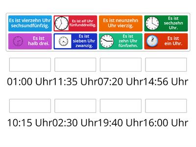 Wochenplan: Uhrzeit 