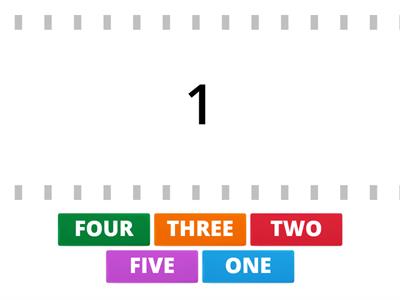 numbers from one to five