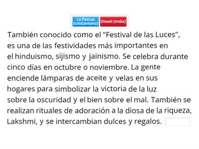 CELEBRACIONES RELIGIOSAS DE OTRAS CULTURAS