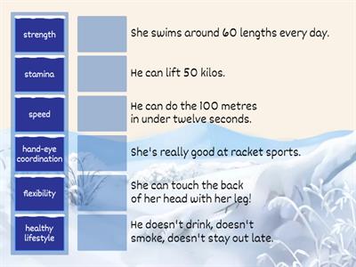 Outcomes. U5. Health and fitness