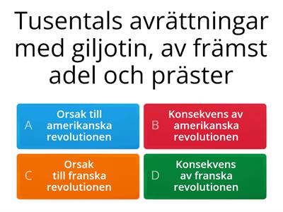 Hi. 8 Amerikanska frihetskriget och franska revolutionen