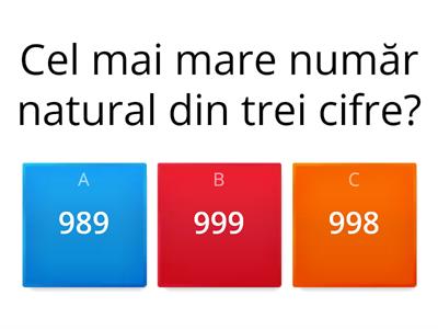 Numerele naturale 0-1000