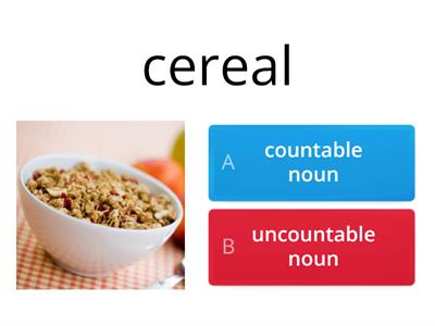 Countable vs uncountable nouns