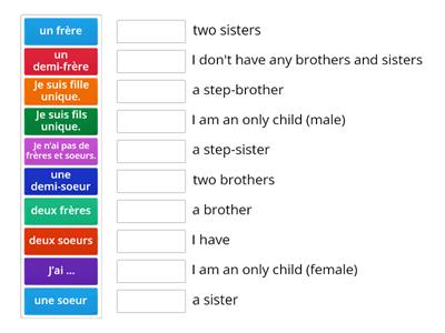 As-tu des freres et soeurs ?