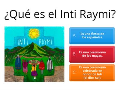  Cuestionario sobre el Inti Raymi Parte I