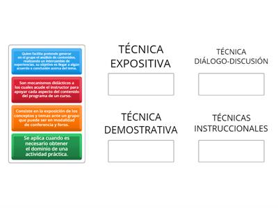 Técnicas instruccionales