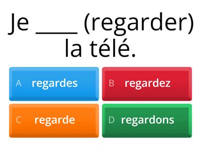 Les verbes réguliers et irréguliers au présent