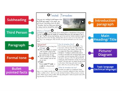 Features of a Information texts