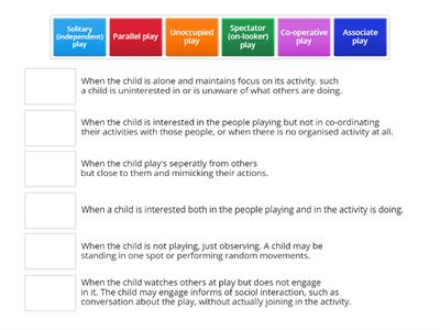 Stages of play as a child develops: