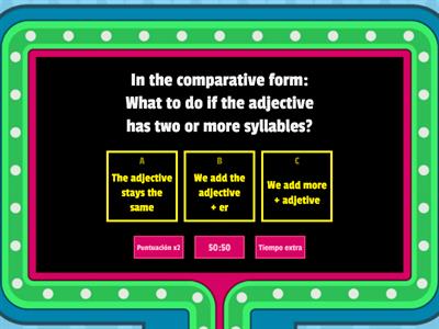Comparative and superlative forms 
