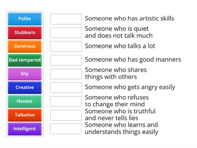 5Au1 Personality Adjectives