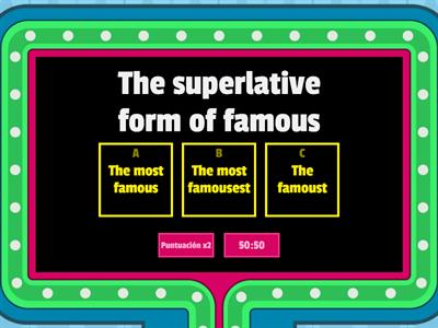 Superlative adjectives (short and long)