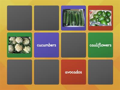 05c Vegetables 2 (six more items) from Racing to English