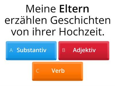 Wortarten in Sätzen erkennen