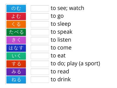 Japanese verbs (1)