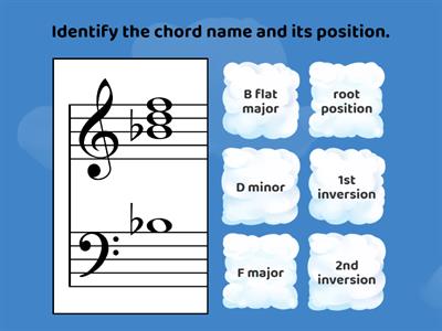 Inversions of chords 15: B flat, Dm, F chords