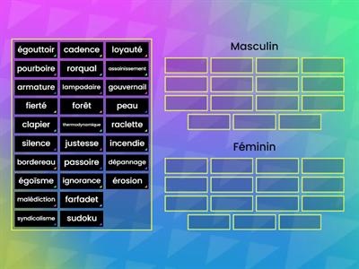 Nom masculin ou féminin?