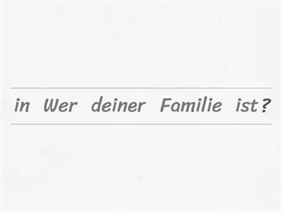 Frage stellen - Freunde und Familie