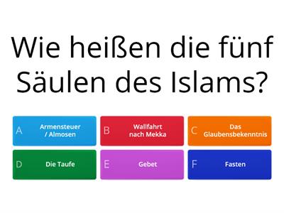 Religion Kurzabfrage Islam