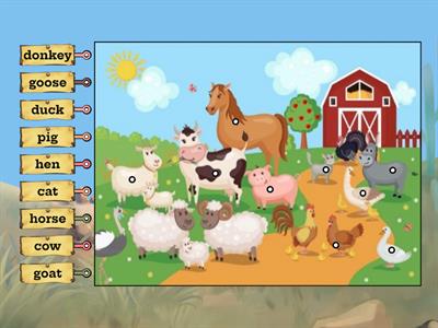 Farm Animals Matching Game 