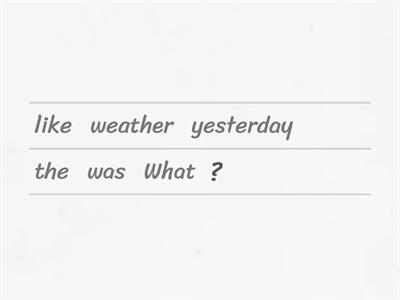 What was the weather like yesterday?