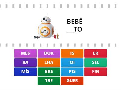  Coloque  a sílaba que completa a palavras - Star Wars
