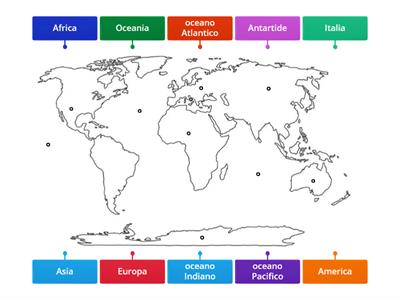 I continenti e gli oceani Geografia classe quarta