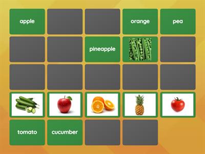 Find a pair: fruit and vegetables (general)