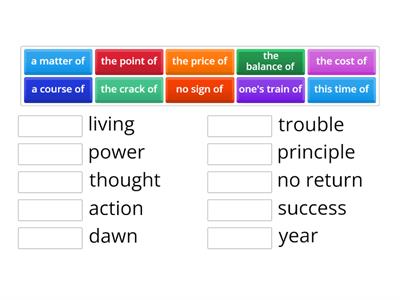 Noun collocations with 'of' 