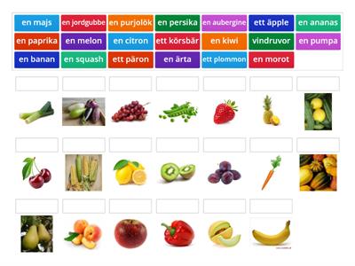 Frukt och grönsaker
