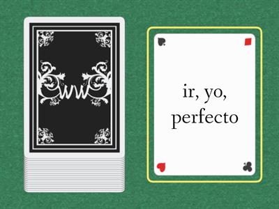 Conjugad los verbos de las tarjetas. Ejemplo: poner, yo, imperfecto: yo ponía