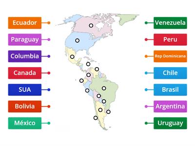 America de N si de S - harta politica