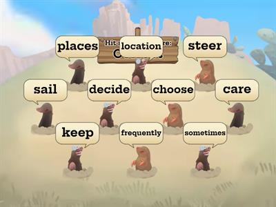 Oh the places we will go vocabulary