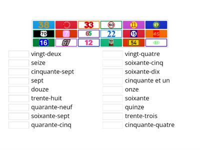  French numbers 1-70
