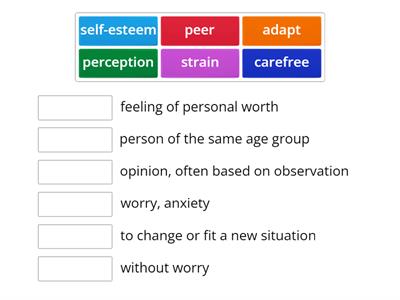 Teenage Stress - Words and Meanings